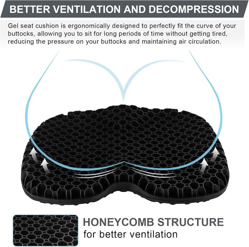 seeykey Anti-Slip Kayak Seat Cushion, Waterproof Thicken Gel Kayak Seat Pad with Non-Slip Cover, Canoe Seat Cushion Kayak Accessories Kayak Canoe Boat Equipment - Image 4